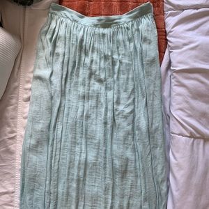 Long ankle baby blue skirt